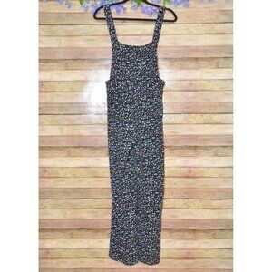 Saint Geraldine Ditsy Micro Floral Cord Overall Size M Black Jumpsuit Boho Retro